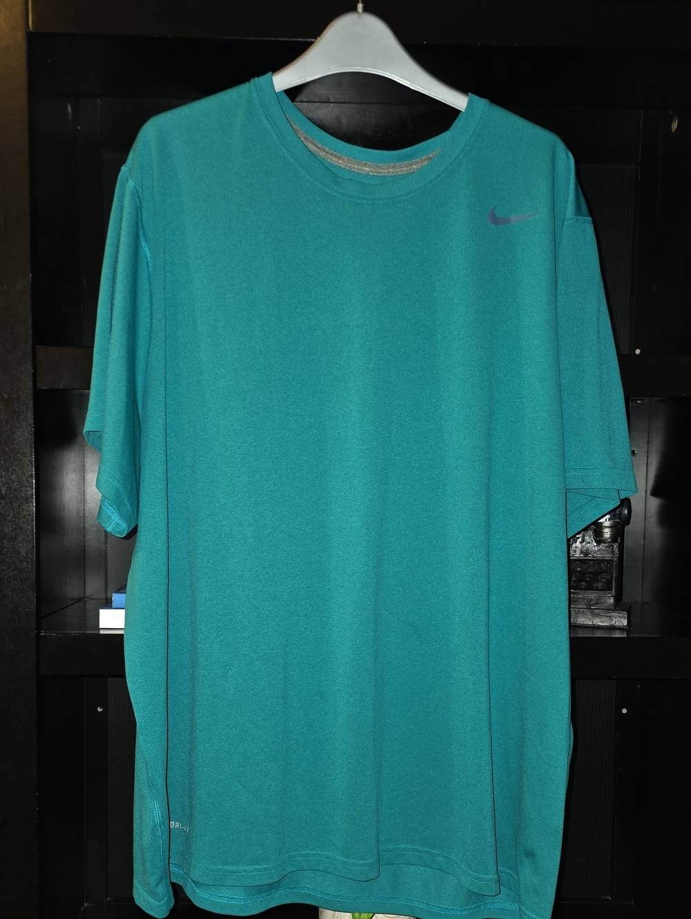 Nike Dri-Fit Men's Teal Short-Sleeve Performance Tee Size XL PTP 27 In